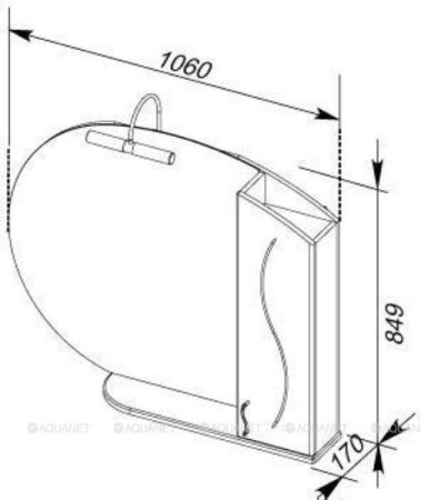 Зеркало-шкаф Aquanet Моника 105 белый 
