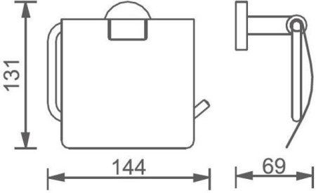 Держатель туалетной бумаги Aquanet 4586MB чёрный 