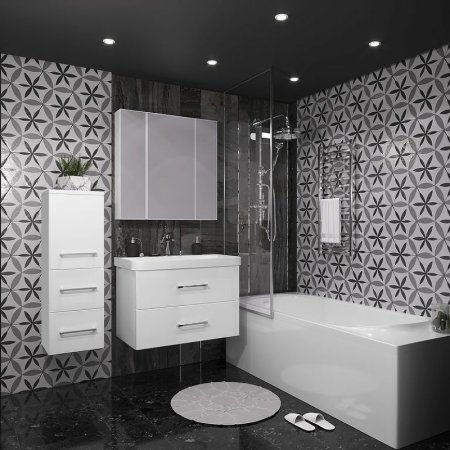 Тумба под раковину Opadiris Арабеско 80 00-00005553 подвесная Белая глянцевая 