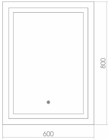 Зеркало Azario Рига 60 ФР-00001491 с подсветкой с сенсорным выключателем с подогревом с часами 