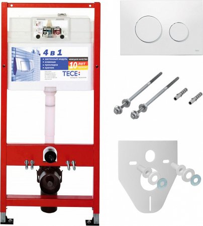 Система инсталляции для унитазов TECE Loop K440920 4 в 1 с кнопкой смыва 
