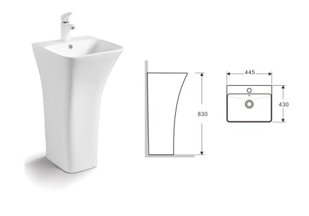 Раковина CeramaLux G315 напольная 