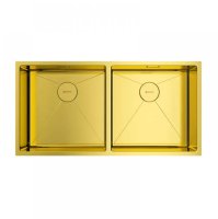 Мойка кухонная Omoikiri Taki 86-2-U/IF-LG светлое золото