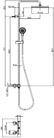 Душевая стойка Bossini Elios L10173.030 