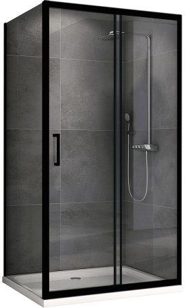 Душевой уголок Abber Schwarzer Diamant 100x75 AG30100B-S75B профиль Черный стекло прозрачное 