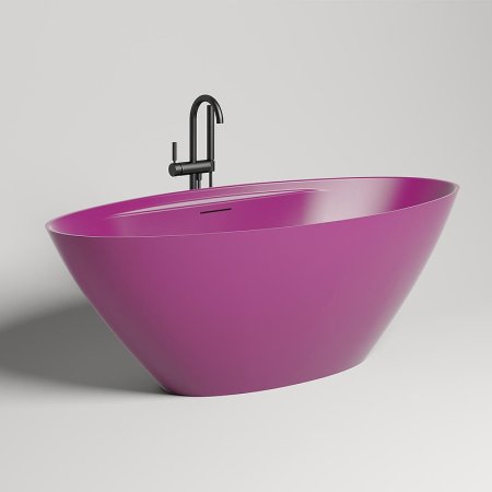 Ванна из искусственного камня Salini Diva 180х85 102221MRF покраска по RAL полностью матовая 