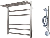 Электрический полотенцесушитель Point Аврора PN10156PE П5 500x600 с полкой левый/правый Хром