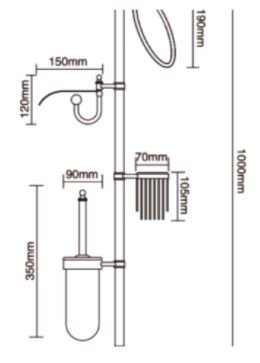 Стойка напольная Faop A902-4 4-х функциональная, бронза 