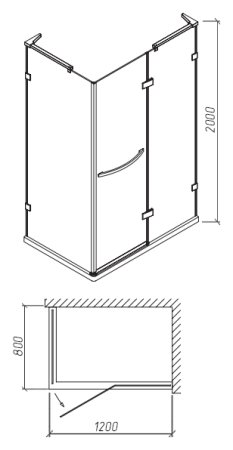 Душевой уголок Orans SR-1613 R 