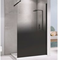 Душевая перегородка Abber Immer Offen 120 AG69121BD профиль Черный стекло прозрачное тонированное