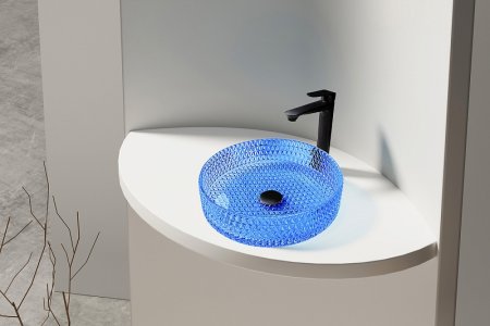 Раковина-чаша Abber Glas 40 AK2301DB Синяя 