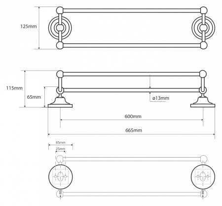 Полотенцедержатель Bemeta Retro 144104237 