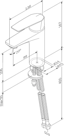 Смеситель для раковина AM.PM Gem F90A02100 хром 