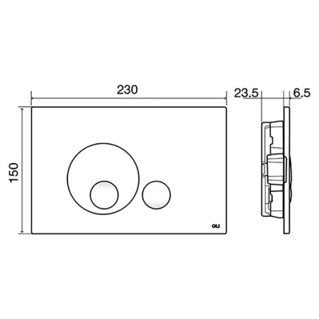 Кнопка смыва OLI GLOBE 152954 золото 