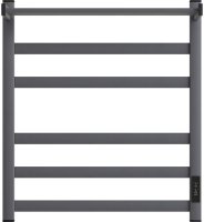 Полотенцесушитель электрический Point Меркурий PN83856PGR П5 500x600 с полкой, диммер справа, графит премиум