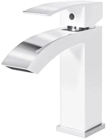 Смеситель для раковины Grocenberg GB2007WC, белый/хром 