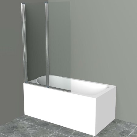 Шторка на ванну BelBagno UNO-V-2-80/150-C-Cr профиль Хром стекло прозрачное 