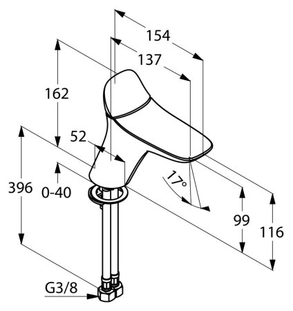 Смеситель Kludi Ambienta 530260575 для раковины 