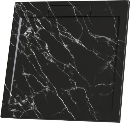Душевой поддон квадратный RGW STL MB Черный мрамор  800x800 