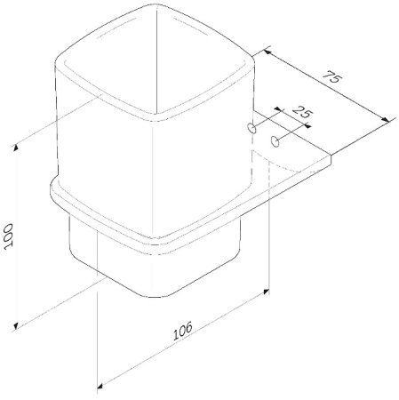 Стакан для зубных щеток AM.PM Inspire 2.0 A50A34300 Хром 