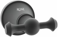 Крючок для ванной комнаты двойной Rose RG1921H, черный
