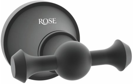Крючок для ванной комнаты двойной Rose RG1921H, черный 