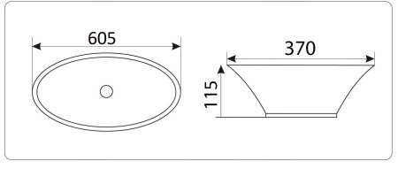 Раковина накладная CeramaLux 9397 