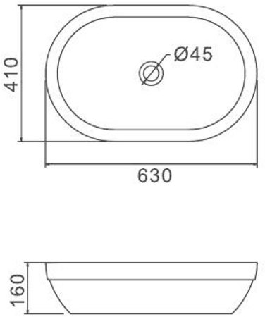 Раковина-чаша Gappo 63 GT301 Белая 