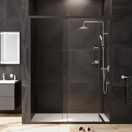 Душевая дверь AM.PM Gem 150 W90G-150-1-195BT профиль Черный матовый стекло прозрачное 