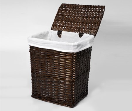 Корзина для белья WasserKRAFT Isar WB-130-L темно-коричневая, большая 