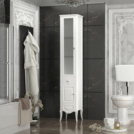 Шкаф пенал Opadiris Брунелла 38 L 00-00004341 Белый матовый 