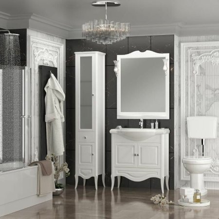 Шкаф пенал Opadiris Брунелла 38 L 00-00004341 Белый матовый 