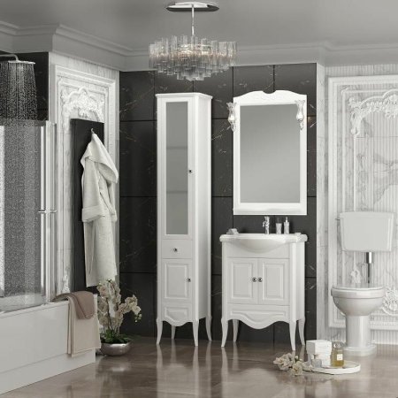 Шкаф пенал Opadiris Брунелла 38 L 00-00004341 Белый матовый 