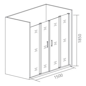 Душевая дверь в нишу Good Door Infinity WTW-TD-150-S-CH 