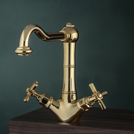 Смеситель для раковины Gattoni TRD TR300/18D0 Золото 24 карат 