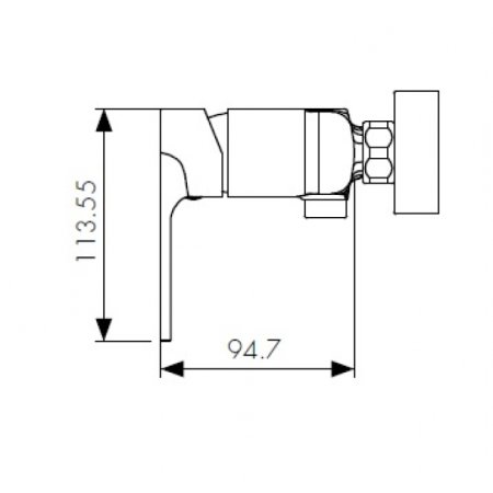 Смеситель для душа Kaiser Linear 59177 Хром 