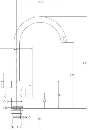 Смеситель для кухонной мойки ESKO K22 (K22) 