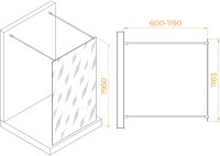Душевая перегородка RGW WA-016B 1200