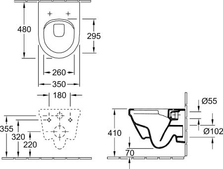 Унитаз подвесной Villeroy & Boch Architectura 4687HR01 альпийский белый, с микролифтом 