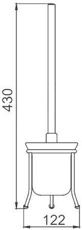 Ершик для унитаза Frap F905 Хром 