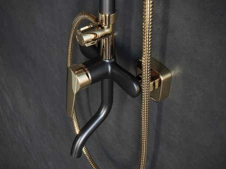 Душевая система Laguraty 7000AX Черный Золото 
