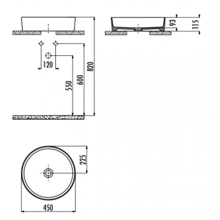 Раковина-чаша Creavit Loop 45 LP145-00CB00E-0000 Белая 