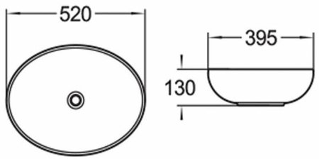 Раковина-чаша Vincea 52 VBS-51552 Белая 