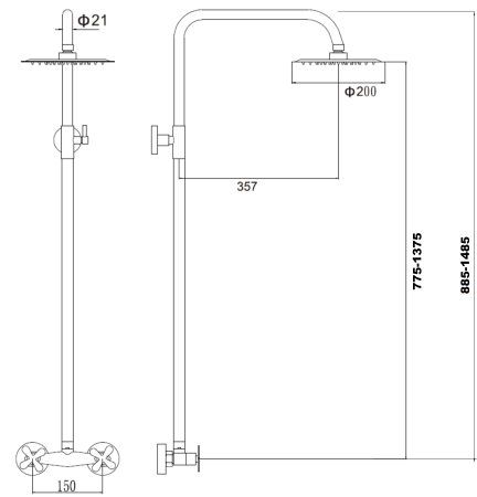 Душевая стойка Fmark (FS8505) 