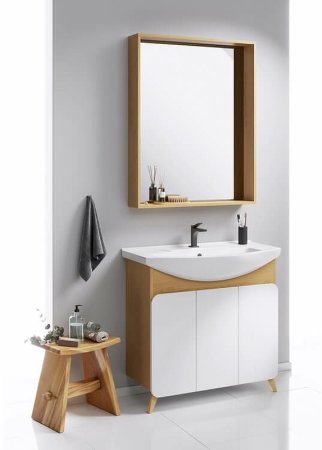 Зеркало Aqwella Basic 100 BAS0210DZ Дуб золотой 