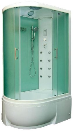 Душевая кабина Bas Фиджи (белая стенка, прозрачное стекло) 