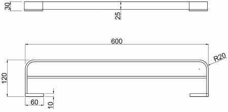 Полотенцедержатель Allen Brau Infinity 6.21013-00 Хром 