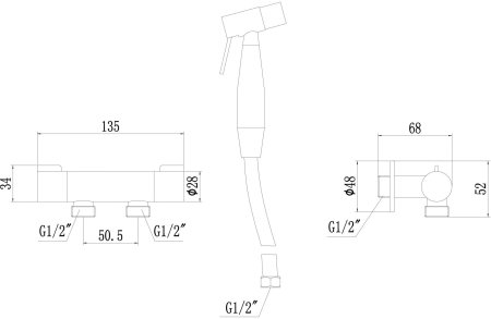 Смеситель для биде Fmark (FS-FXQ01H) 