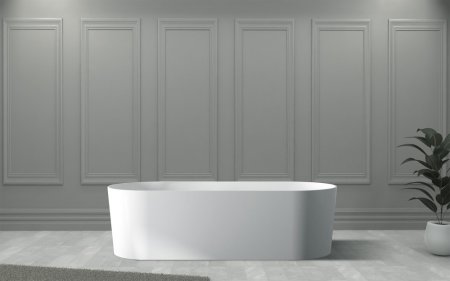 Ванна из искусственного камня ABBER Stein AS9614 белая матовая 