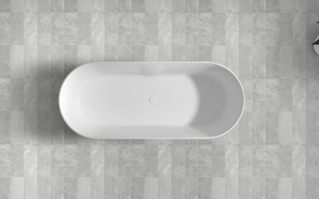 Ванна из искусственного камня ABBER Stein AS9614 белая матовая 